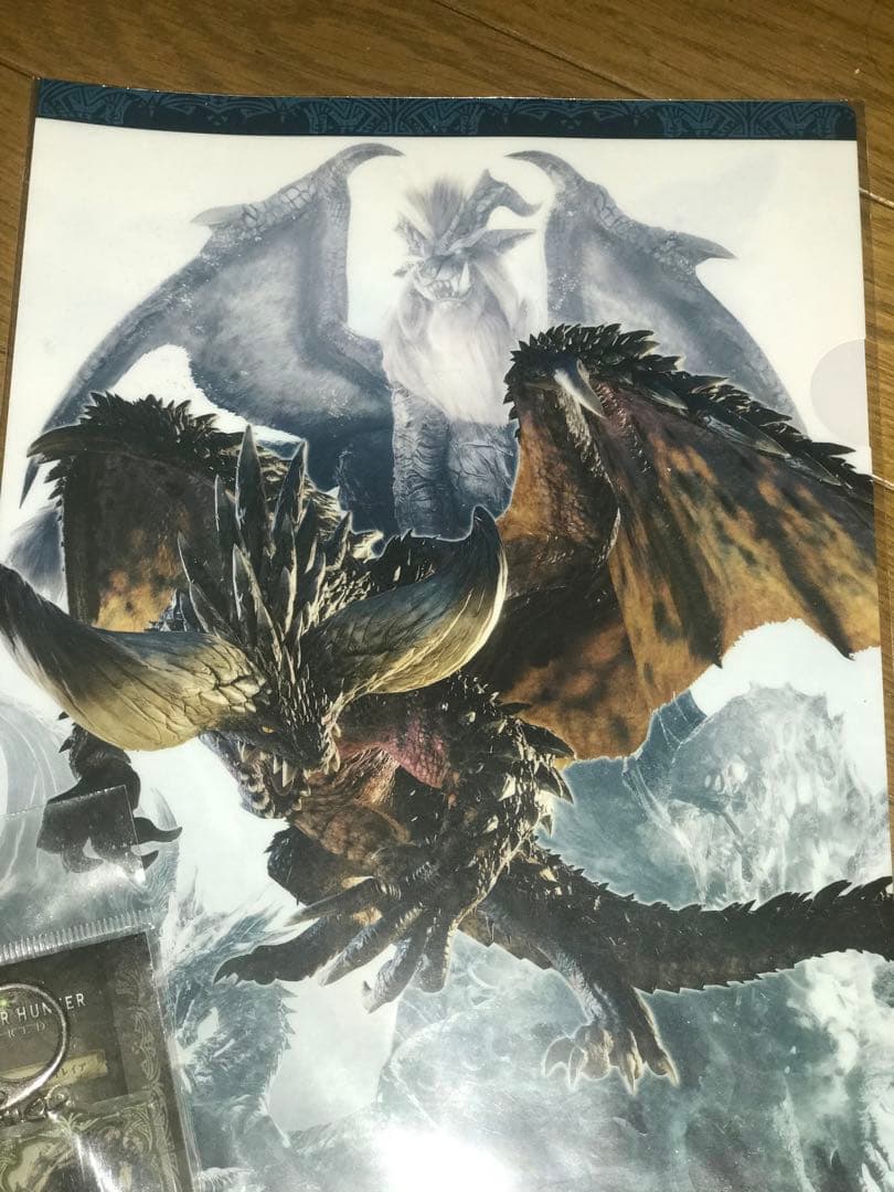 モンスターハンターワールド クリアファイル キーホルダー 新品未開封