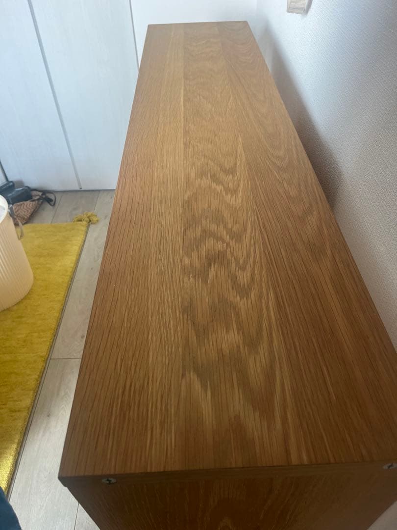 無印良品　スタッキングシェルフ 2段×4列、引き出しチェストセット（オーク材）