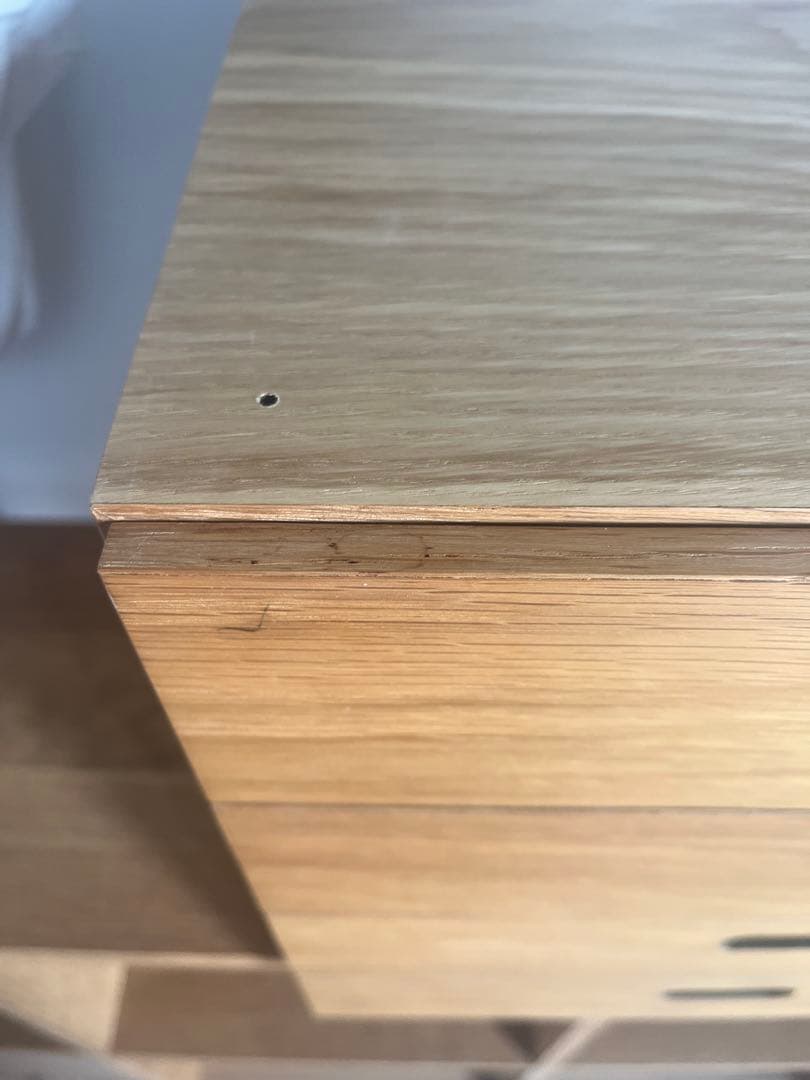 無印良品　スタッキングシェルフ 2段×4列、引き出しチェストセット（オーク材）