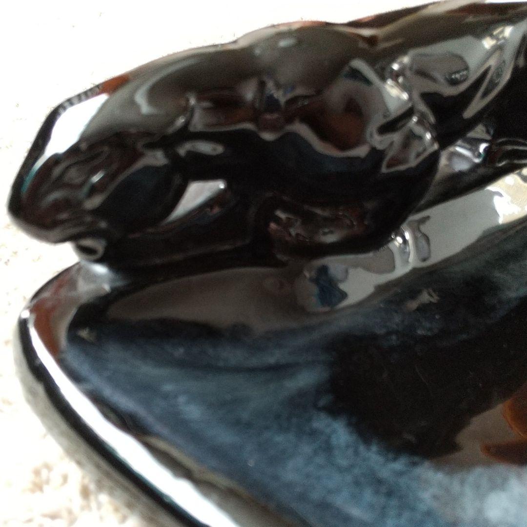 黒豹陶器ブラックパンサーvintage希少クロヒョウ激レア灰皿アッシュ置物美品