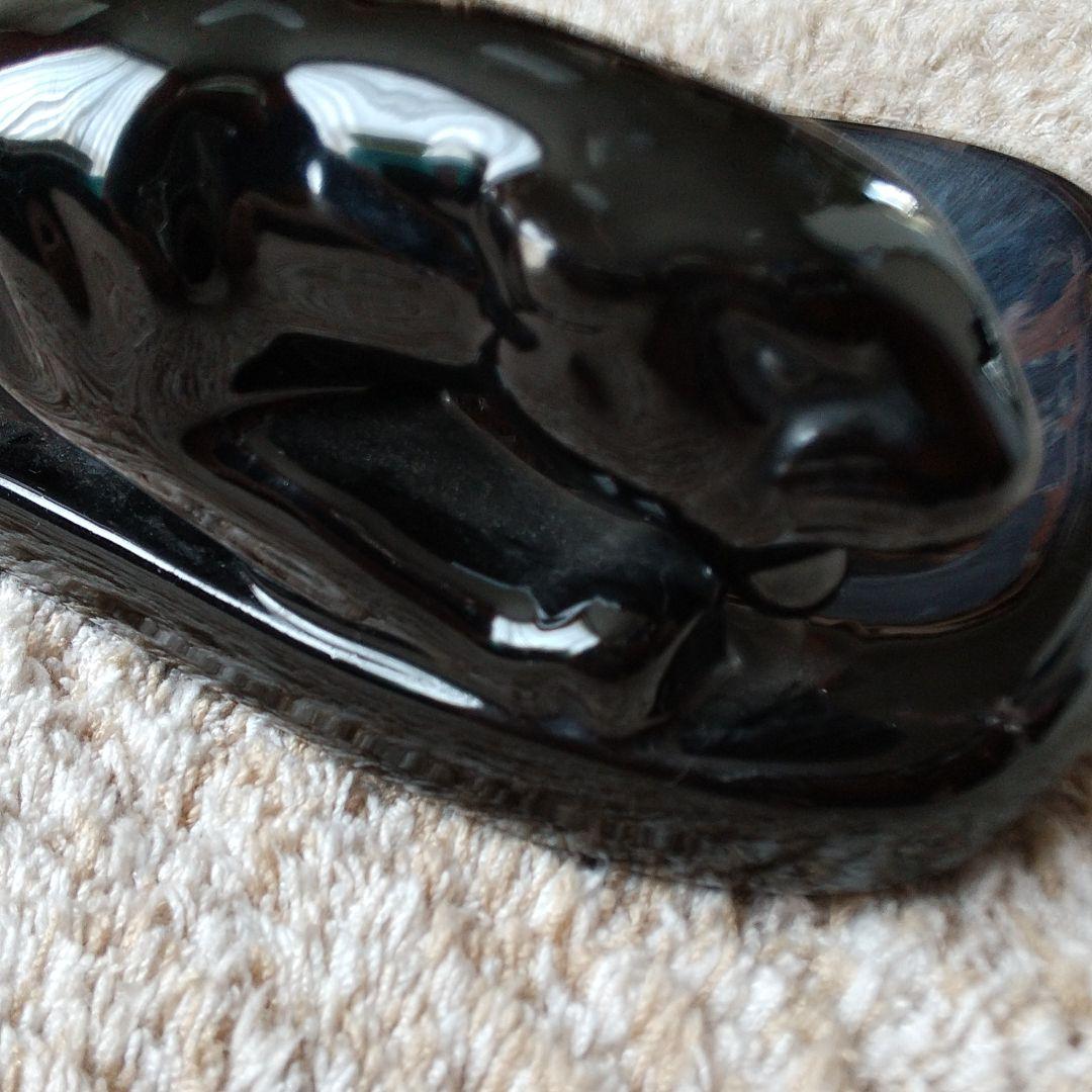 黒豹陶器ブラックパンサーvintage希少クロヒョウ激レア灰皿アッシュ置物美品