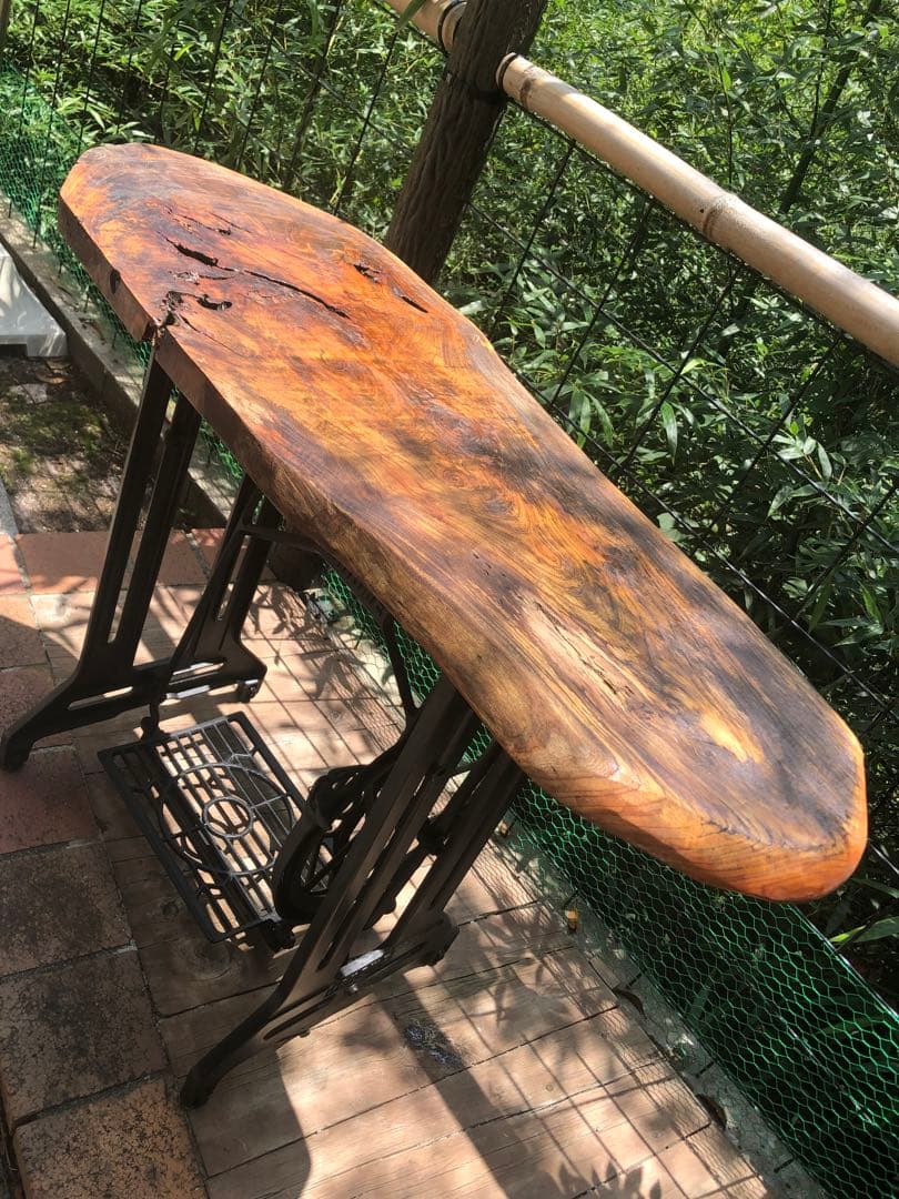 ハンドメイドテーブル　JANOME 足踏みミシン　ミシン台　アンティーク