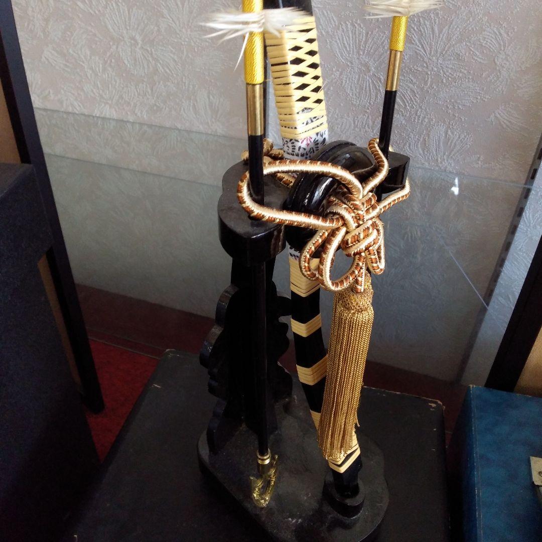 飾り端午の節句置物刀、弓矢