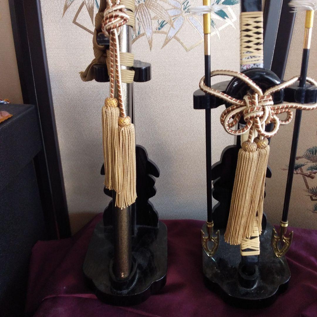 飾り端午の節句置物刀、弓矢