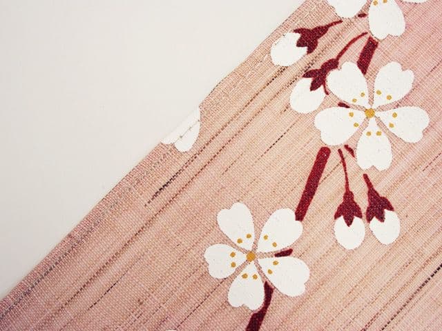 おひな様　タペストリー　三連　「桜花雛」