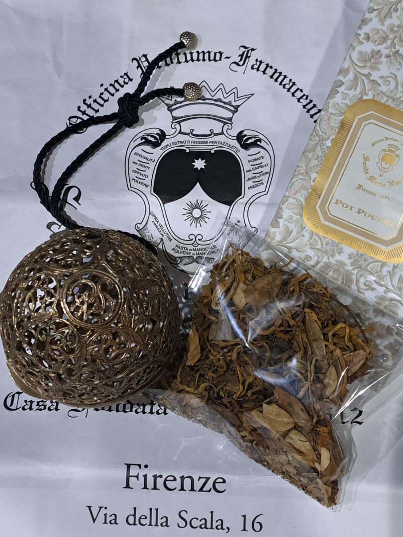 サンタマリアノヴェッラSanta Maria Novellaポプリケースシルバー