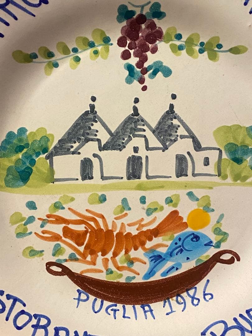 ブオンリコルド　イタリア製絵皿　1986 Puglia #75