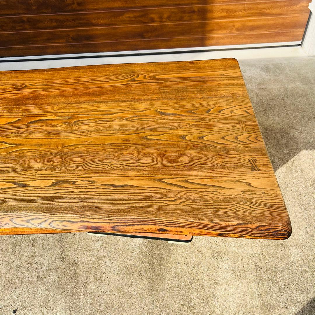 美品 高級 座卓 センターテーブル 一枚板 無垢 和室 ローテーブル 引き出し