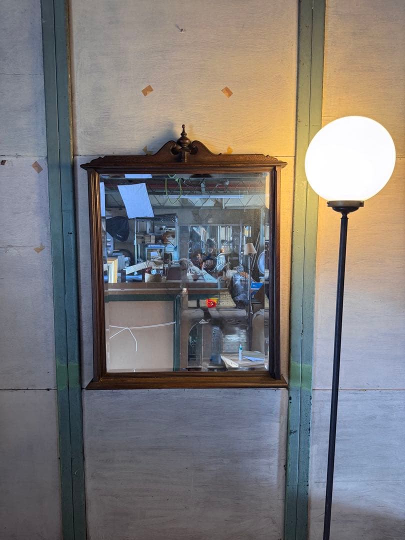 クラシックスタイル ミラー ヴィンテージ レトロ 木製壁掛け鏡