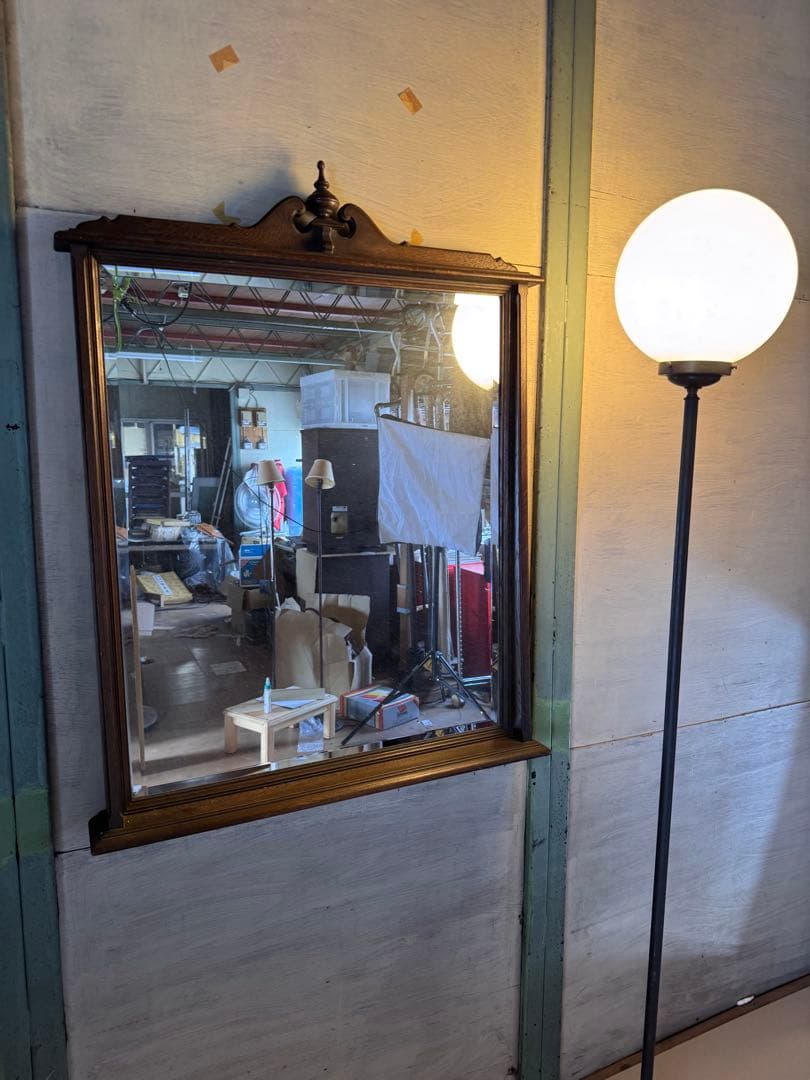 クラシックスタイル ミラー ヴィンテージ レトロ 木製壁掛け鏡