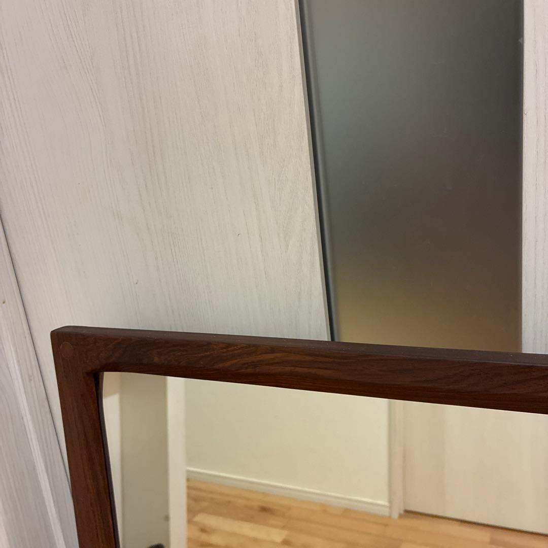 ローズウッド　壁掛けミラー　鏡 アンティーク