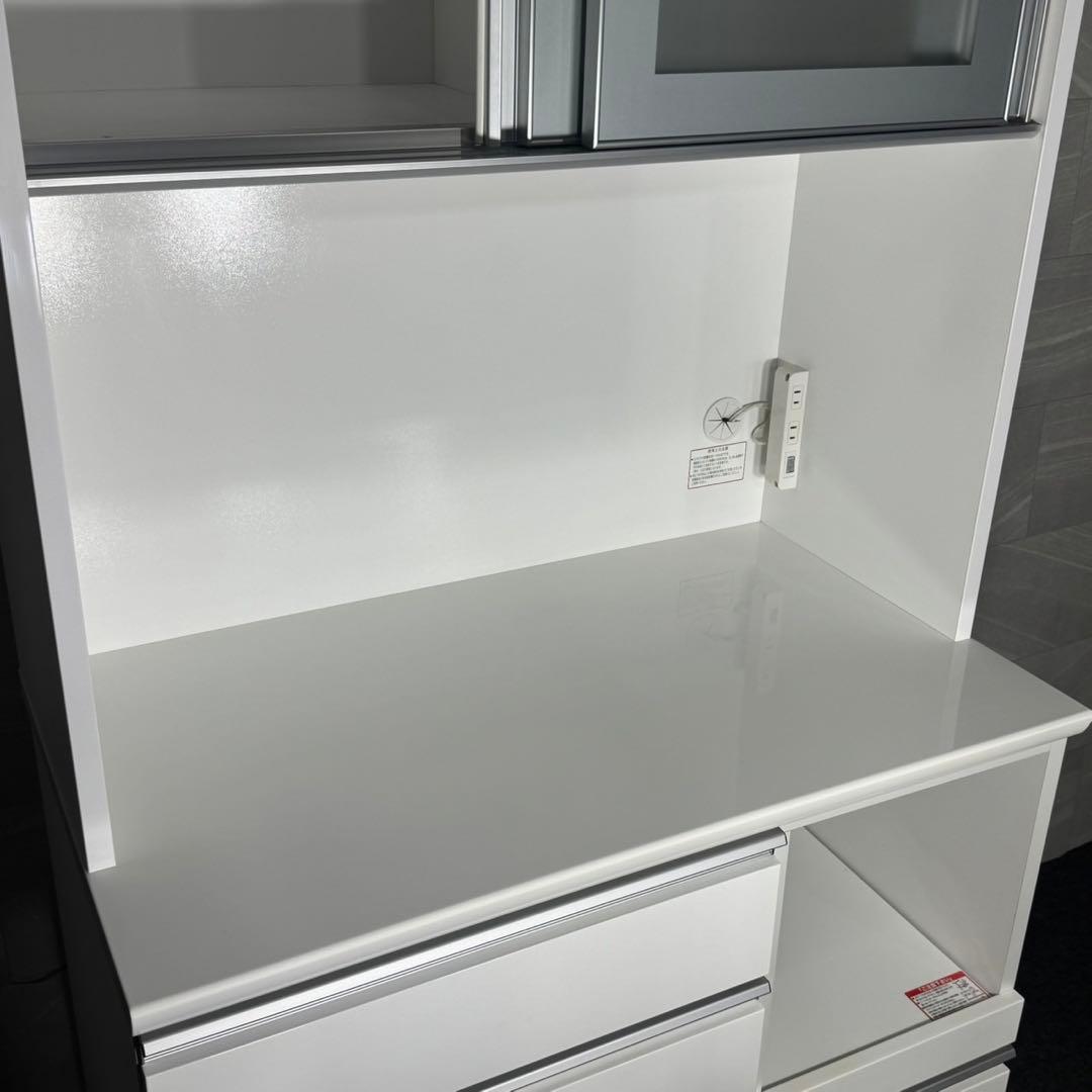 ニトリ 食器棚 幅90cm キッチンボード ホワイト 白 d5217