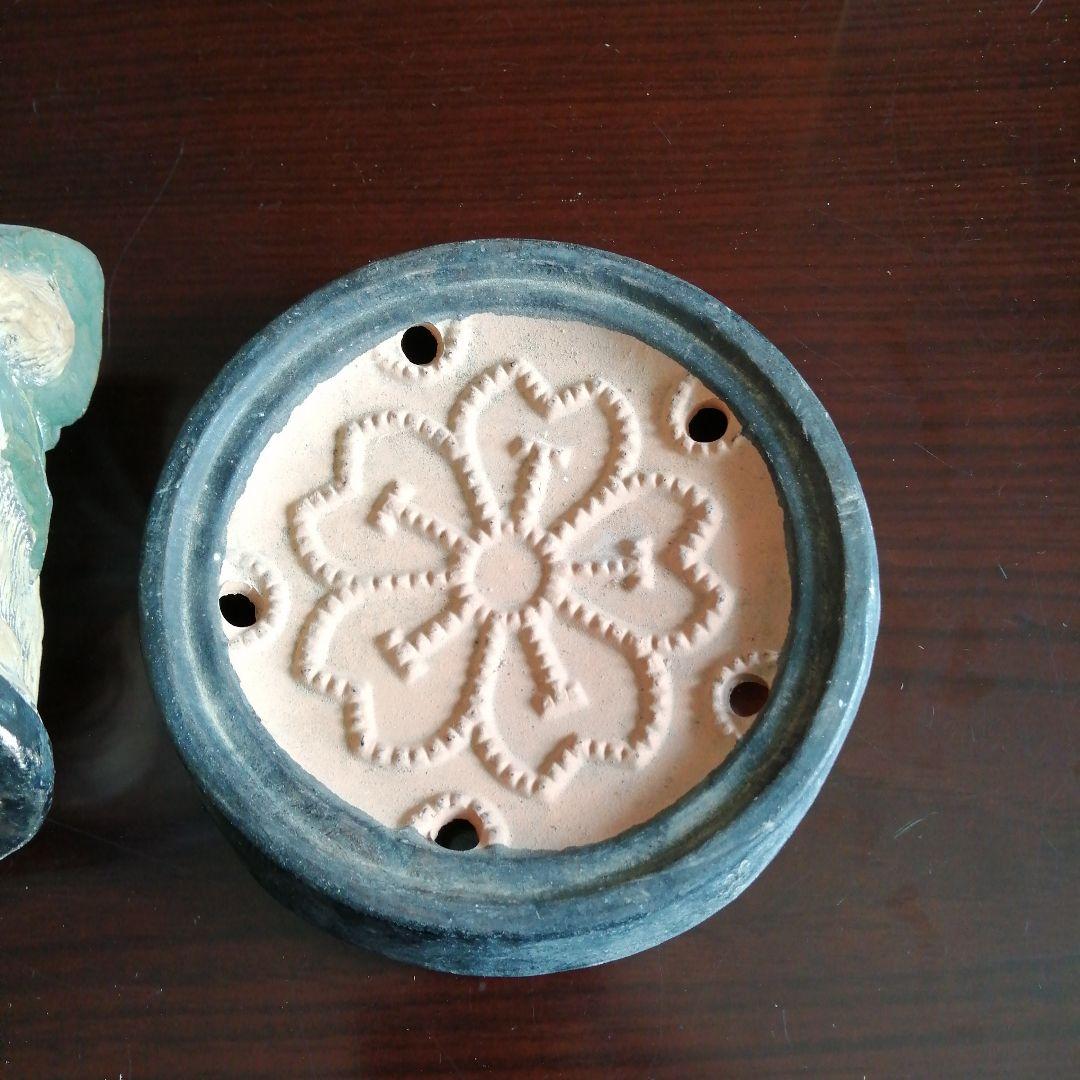 【珍品】京焼　仁阿弥狸蚊取線香香炉　19.5cm　明治〜大正期