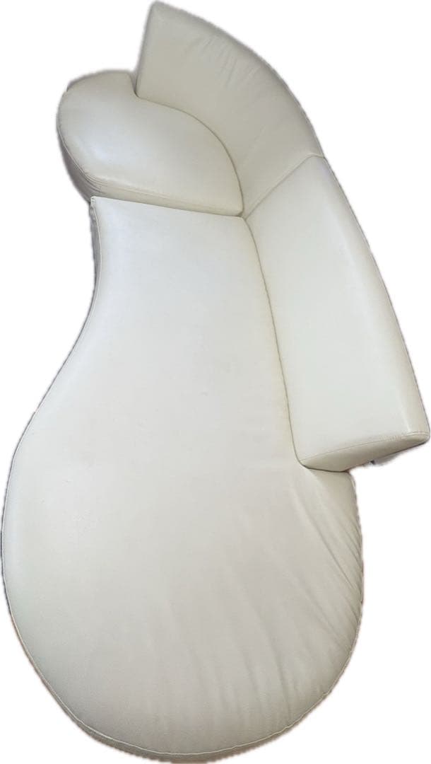 【美品】PVCレザー張り カウチソファ（ロー／ハイ切り替え可能）引き取り限定仙台