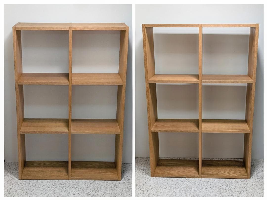 USED MUJI 無印 スタッキングシェルフ 3段×2列 オーク ※引出し別売