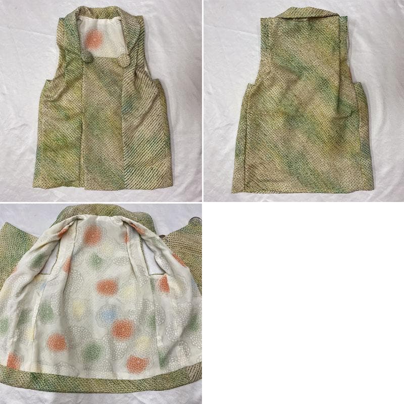 505ab57■七五三 三歳 男児 アンティーク着物&袴&角帯,被布■状態良好