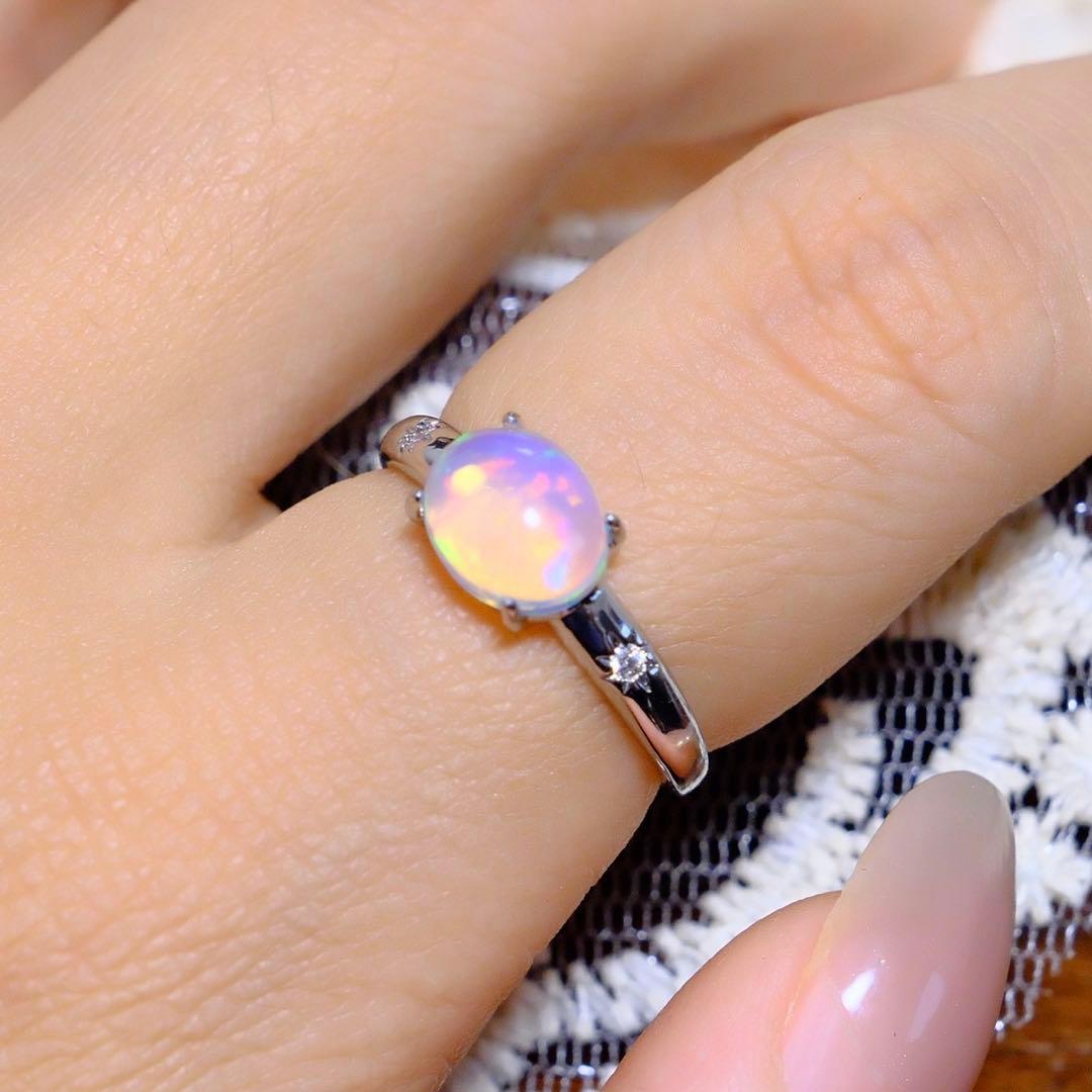 極美・油絵遊色】天然 エチオピアオパール リング 星の輝き - メルカリ