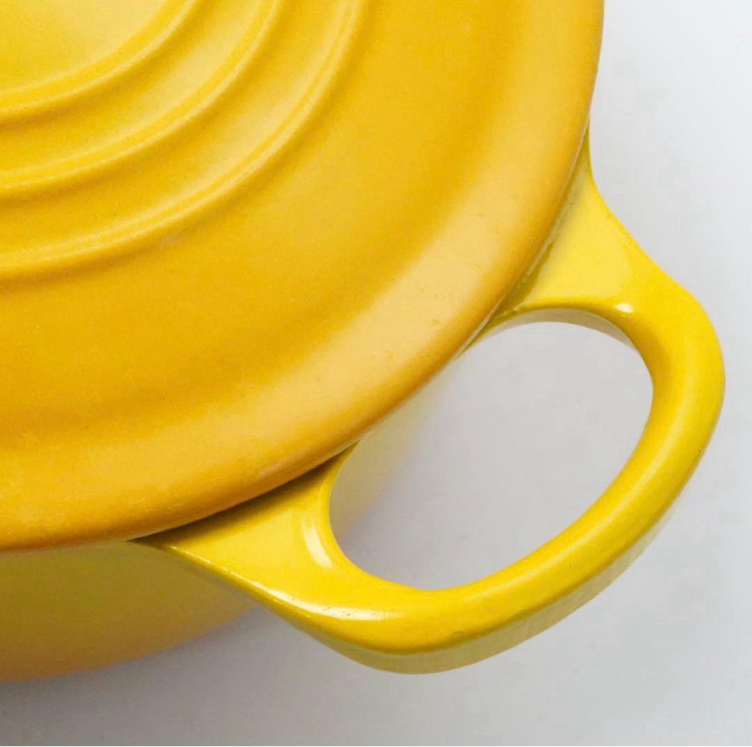 【美品】LE CREUSET　ココット オーバル　ディジョンイエロー　25cm