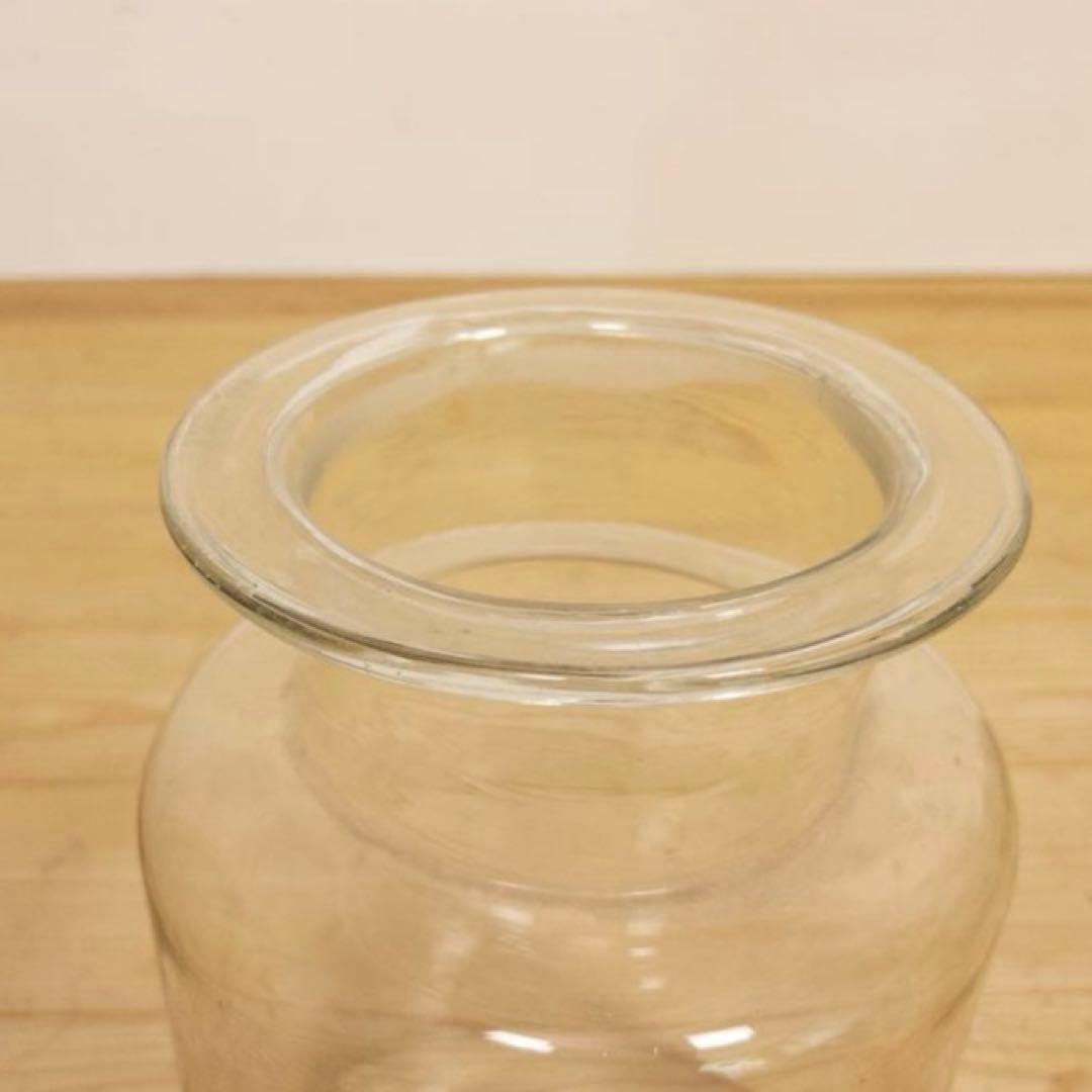 ガラス　瓶　大　透明　高さ約34㎝　2a021　古道具　ビンテージ　アンティーク