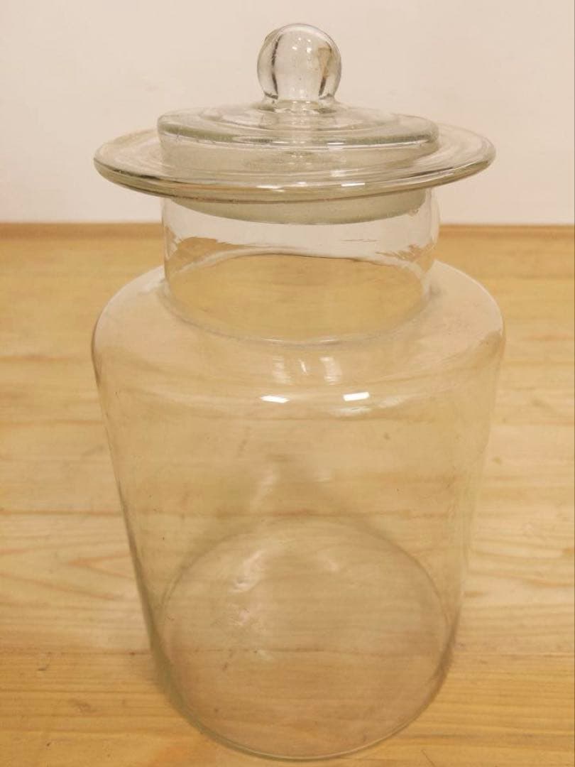 ガラス　瓶　大　透明　高さ約34㎝　2a021　古道具　ビンテージ　アンティーク