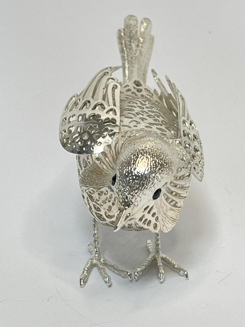 【美品】クリストフル リュミエール コレクション 小鳥 フィギュリン シルバー