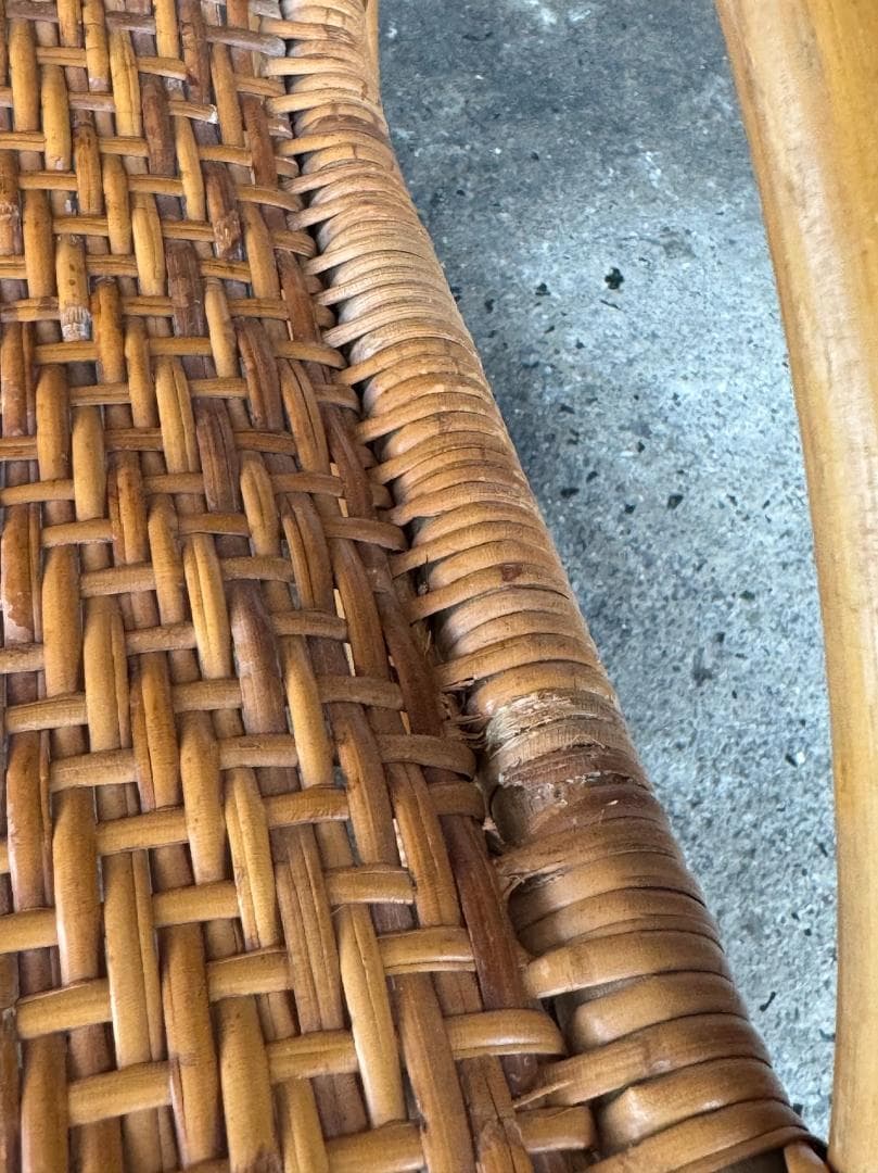 ラタンラウンジチェア_A　ヴィンテージ　北欧　アンティーク　パーソナルチェア