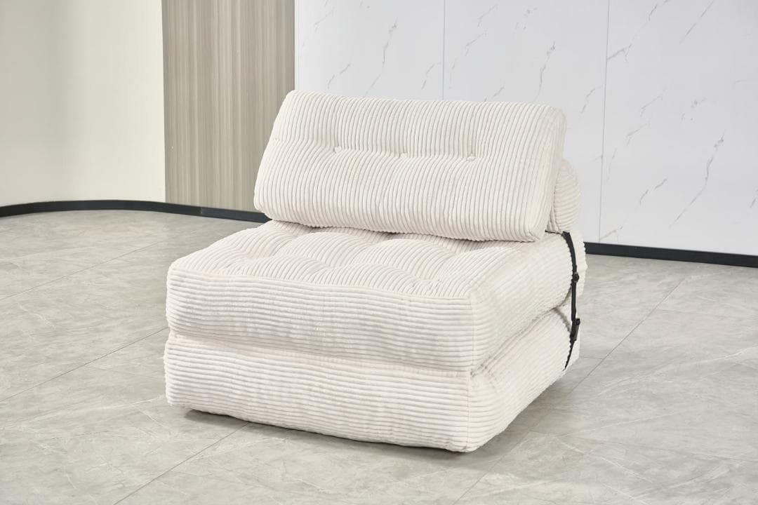 幅85cm折りたたみ ソファベッド 枕付きマットレス シュレッドフォーム多機能