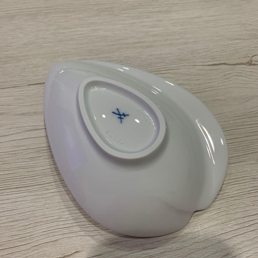 MEISSEN ホワイト皿 波形デザイン