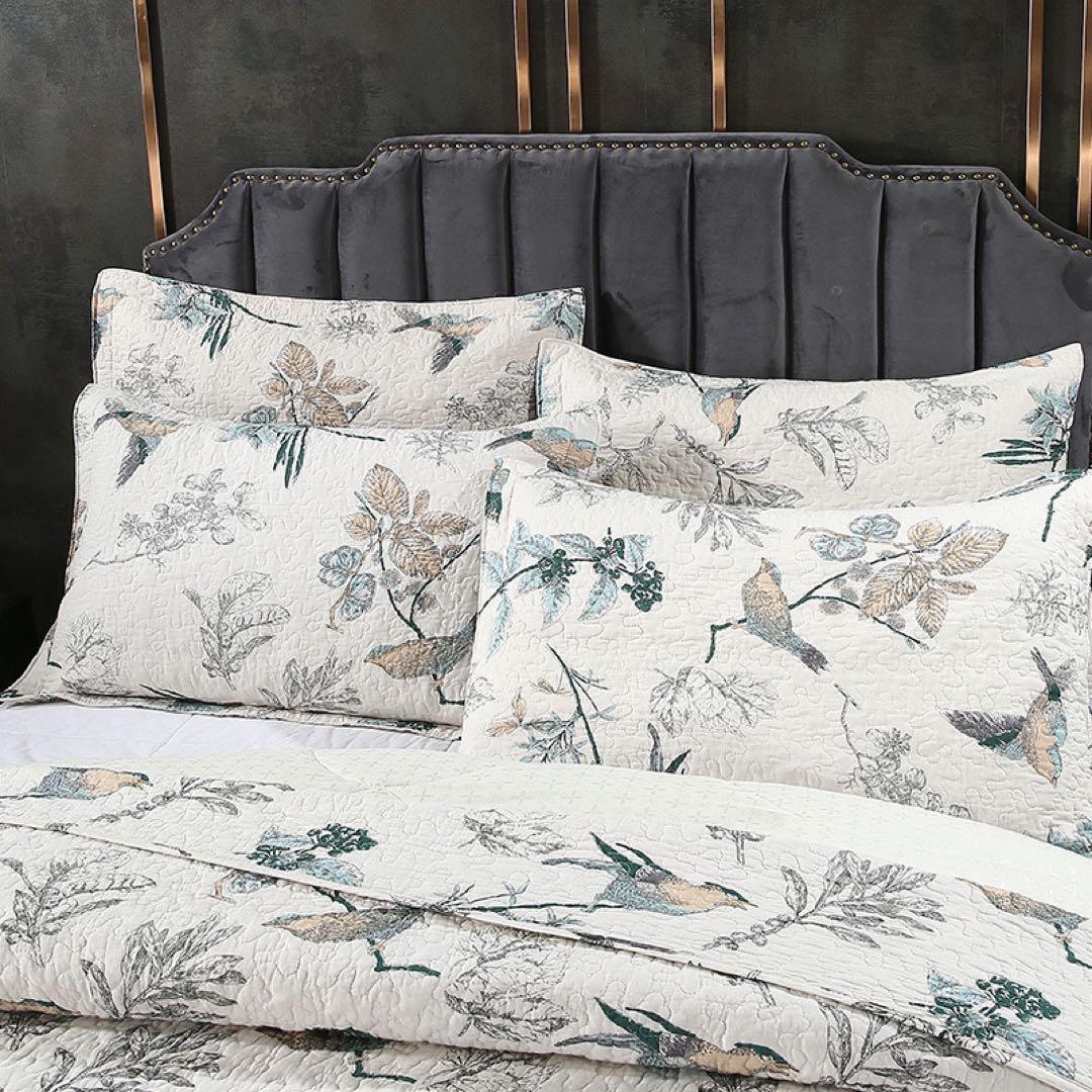 キルトベッドカバー3点セット綿マルチカバー キルティング 807