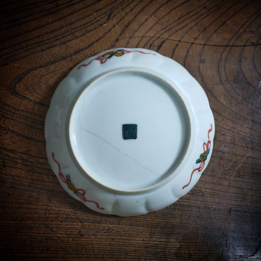 皿 九谷 鹿文様 色絵 古九谷 江戸 訳あり ニュウ - メルカリ