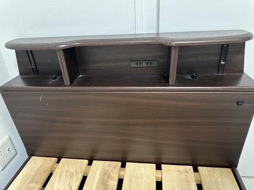 引取限定）☆フランスベッド『シングル』ヘッドボードあり☆(マットサービス)