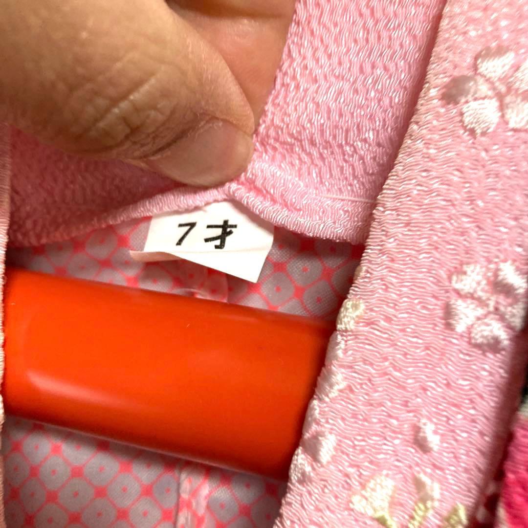 女の子 JAPAN STYLE 7歳 着物 長襦袢 七五三 卒園式 中古品