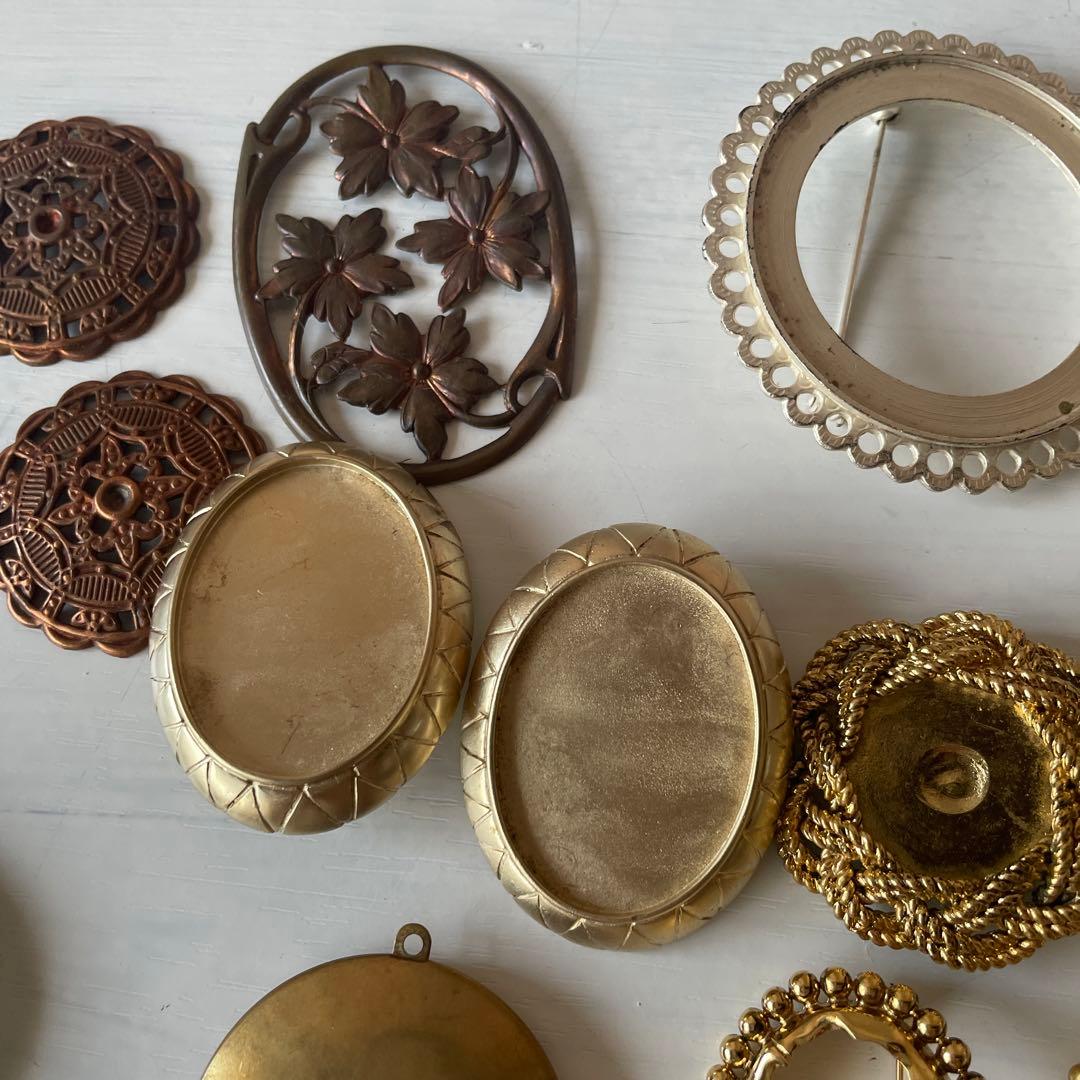 ヴィンテージ　カボション　絵画　希少　大量　デコパーツ　ヴィンテージ