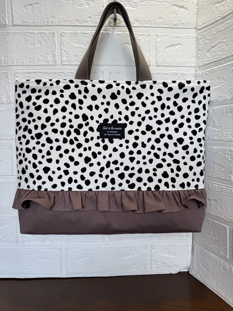 入園入学準備　基本セット　ダルメシアン　ホワイト　ウォームグレー　フリル