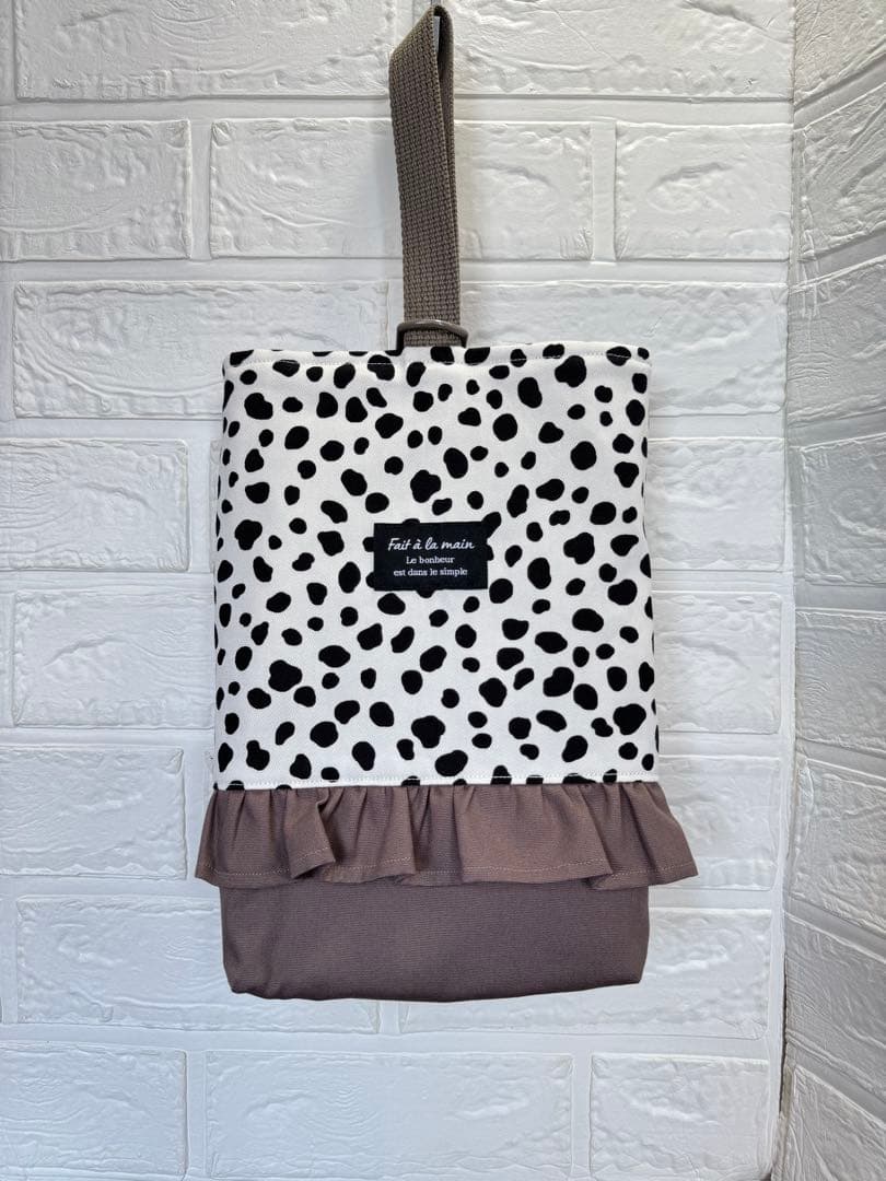 入園入学準備　基本セット　ダルメシアン　ホワイト　ウォームグレー　フリル