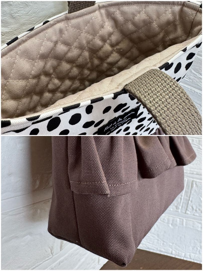 入園入学準備　基本セット　ダルメシアン　ホワイト　ウォームグレー　フリル