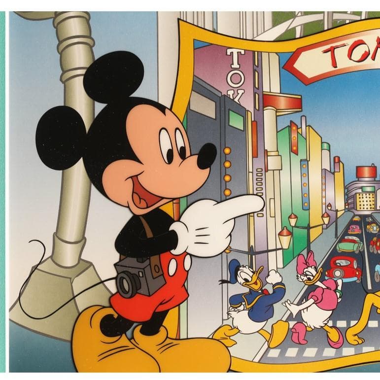 真作】◇ウォルト・ディズニー セル画 ミッキーマウス ミニーマウス