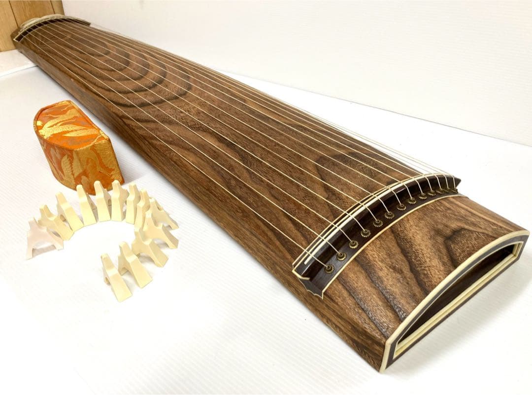 希少琴筝13弦鼈甲蒔絵琴柱弦楽器工芸品源氏物語ダメージ品