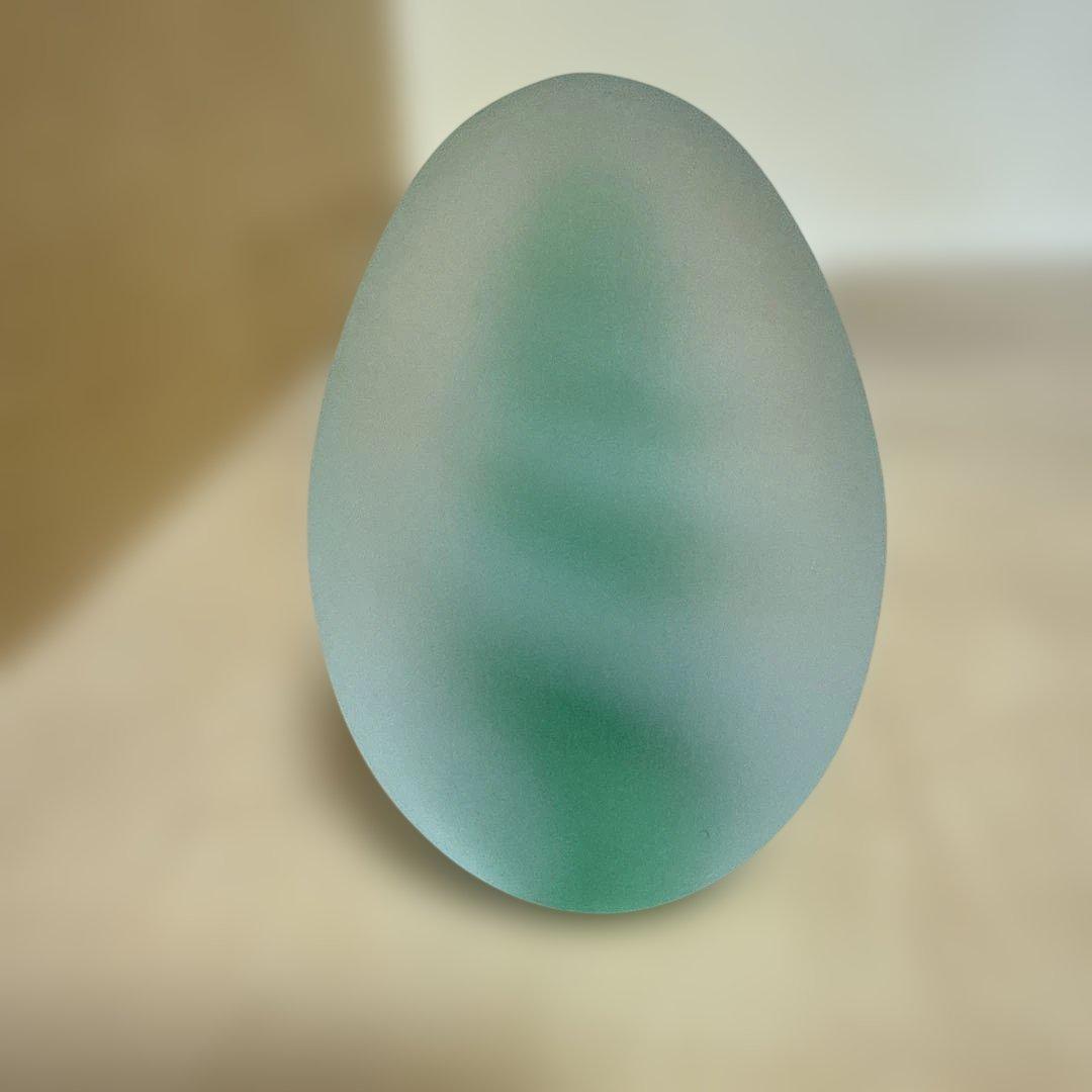 LEIXUSレクサス卵形ガラス製ペーパーウェイト置物 ツリー型 作家物