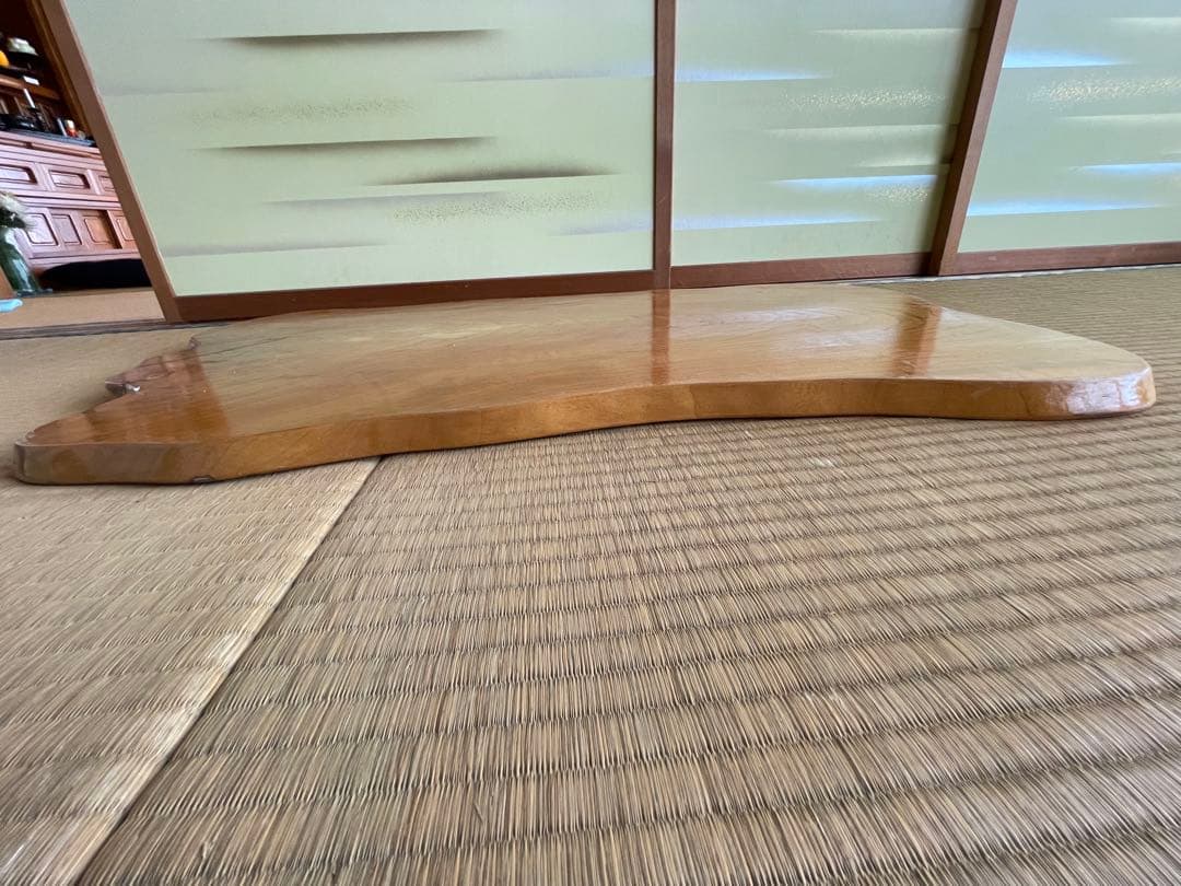 ①一枚板　ローテーブル天板　天然木　無垢材　座卓　花台　飾り台93×52×3cm