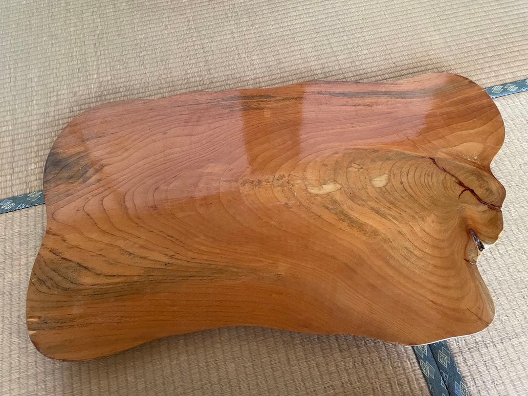 ①一枚板　ローテーブル天板　天然木　無垢材　座卓　花台　飾り台93×52×3cm