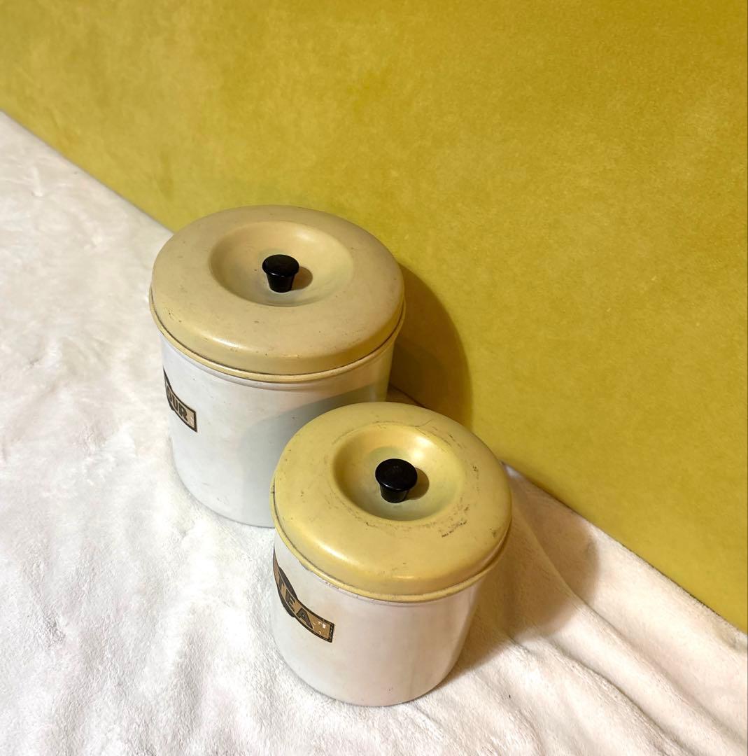 イギリス　アンティークキャニスター　2個セット