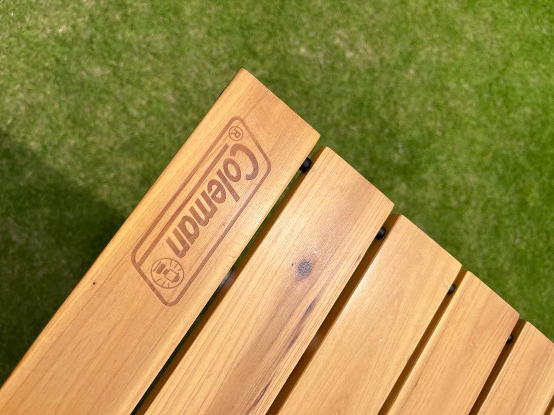 コールマン coleman ナチュラルウッドロールテーブル120