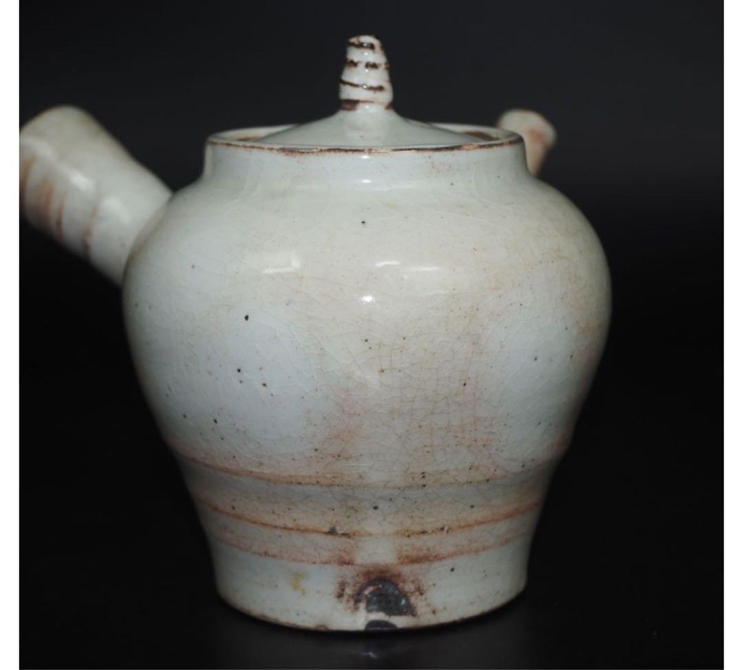 送料無料　作家物　鉄砲口横手急須　茶道具