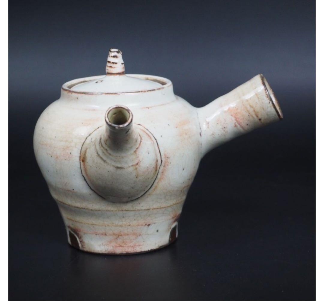 送料無料　作家物　鉄砲口横手急須　茶道具