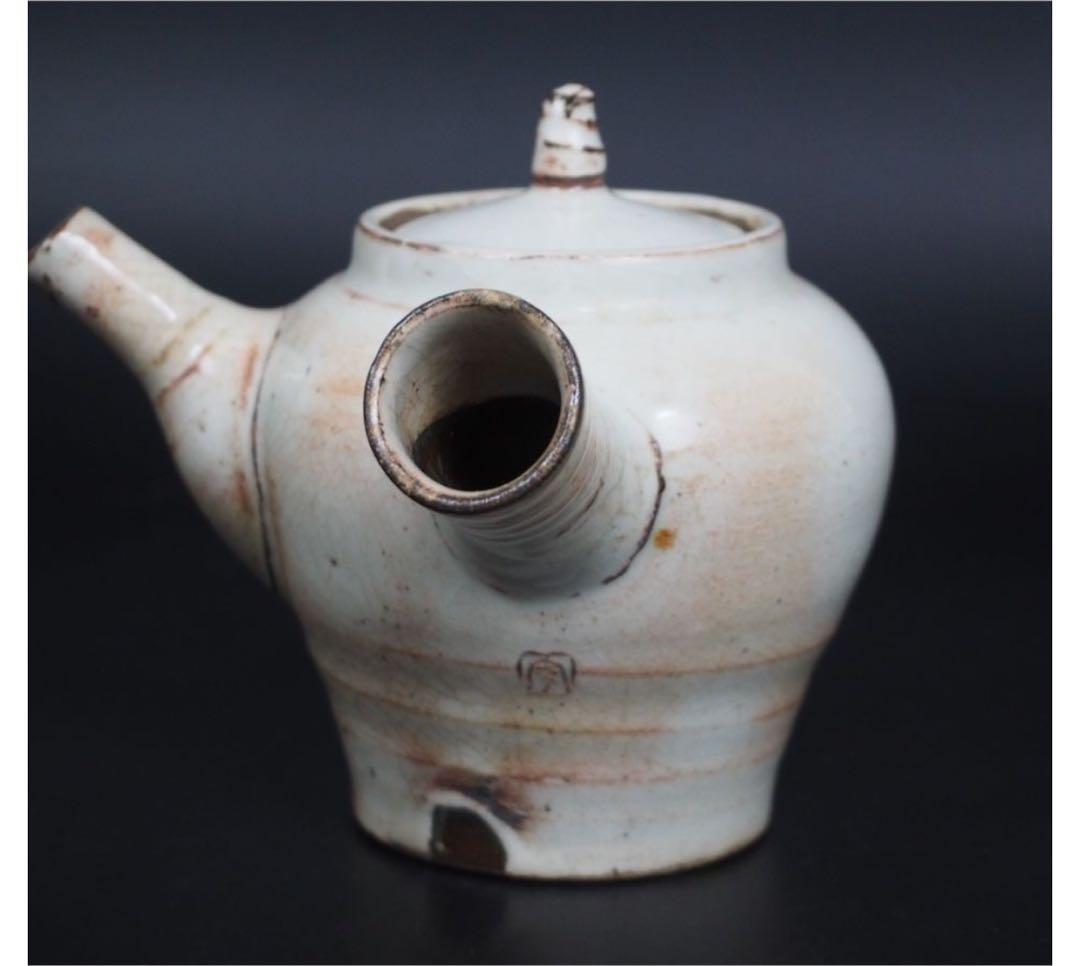 送料無料　作家物　鉄砲口横手急須　茶道具