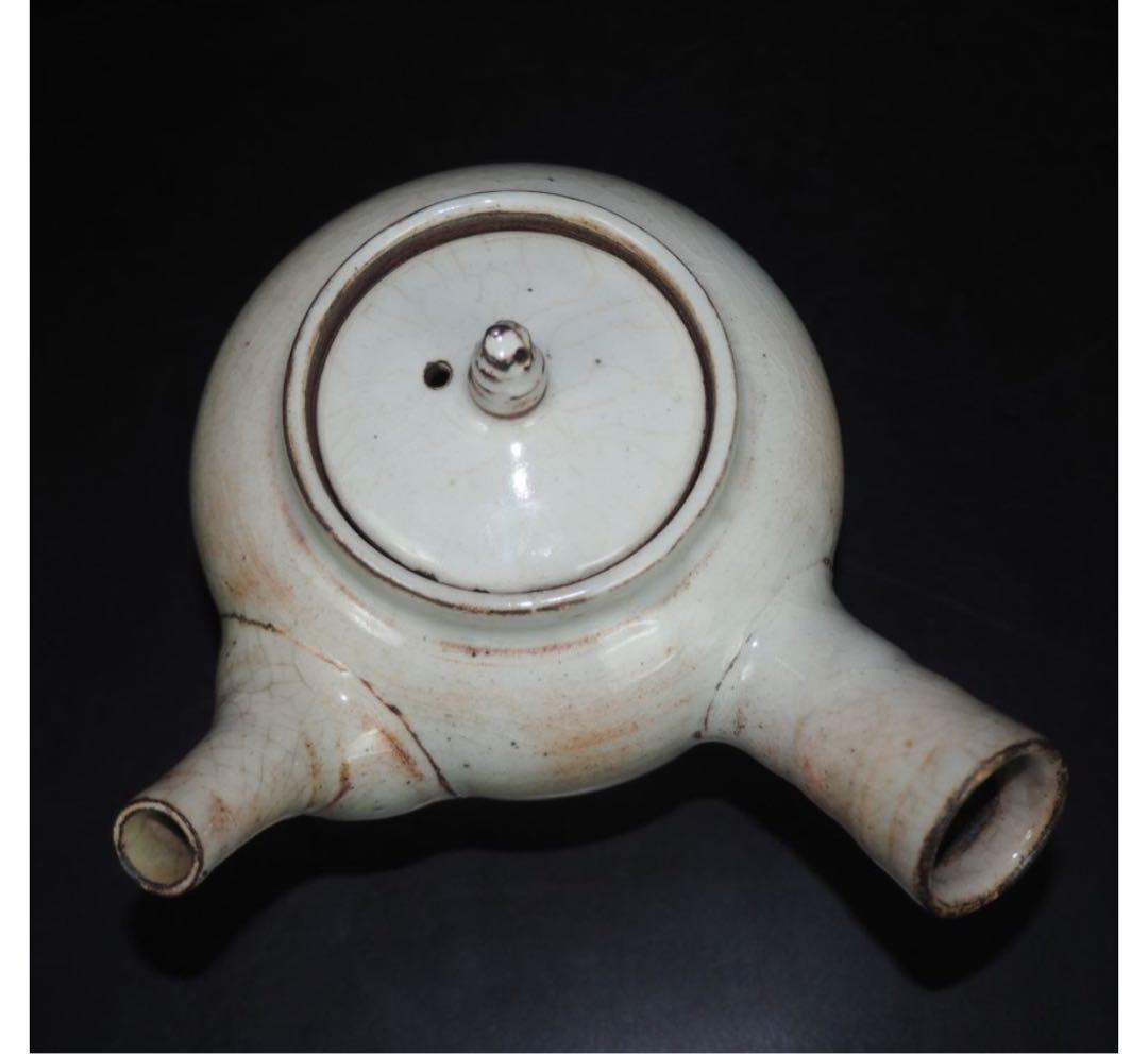 送料無料　作家物　鉄砲口横手急須　茶道具