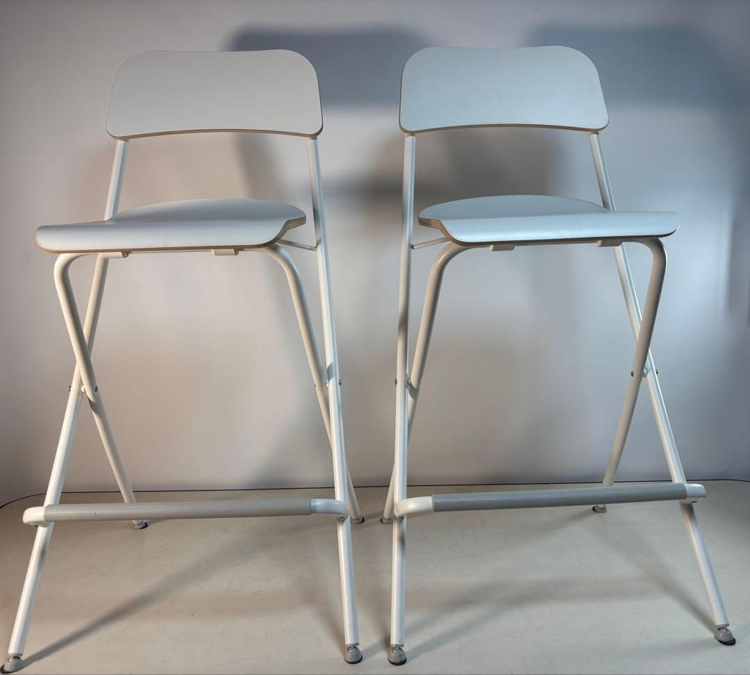 IKEA FRANKRIN パイプチェア 折りたたみカウンターチェア　2脚