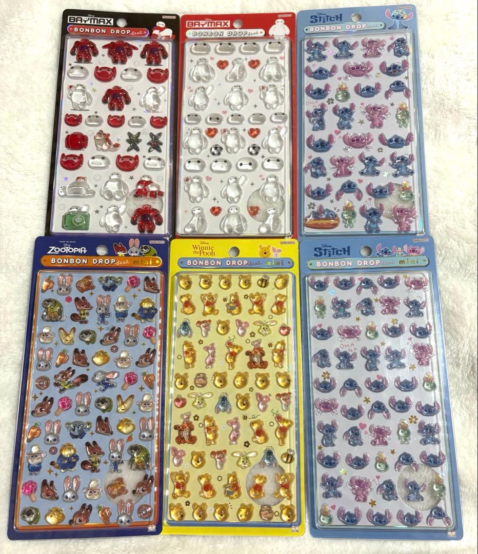 【47枚】ボンボンドロップシール 正規品 まとめ売り ディズニー　プチドロップ