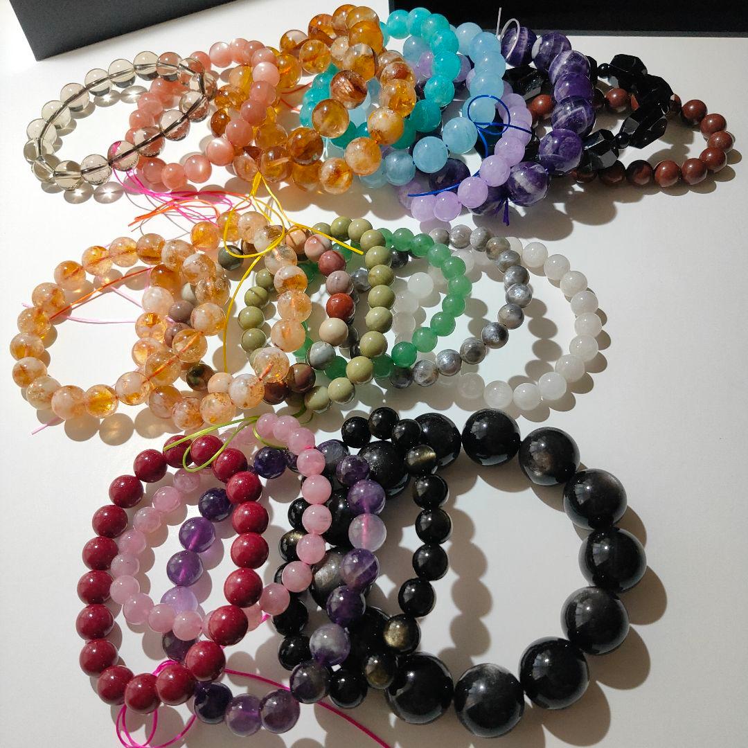 天然石ブレスレット22本（まとめ売り） - メルカリ